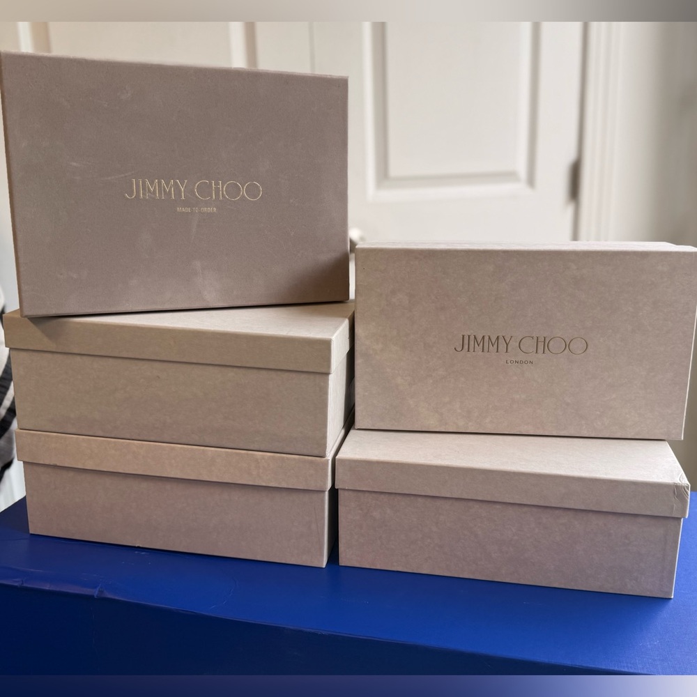 Jimmy Choo Tan Shoe Box Collection 5 pieces